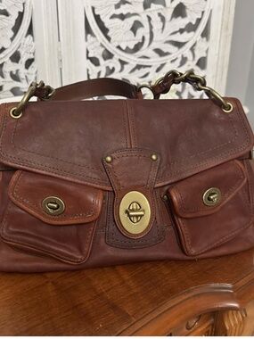 Coach MEDIUM 11128 Vintage 65th Anniversary Legacy Leigh Cognac Leather Satchel